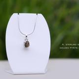 Silver Golden Pyrite Pendant