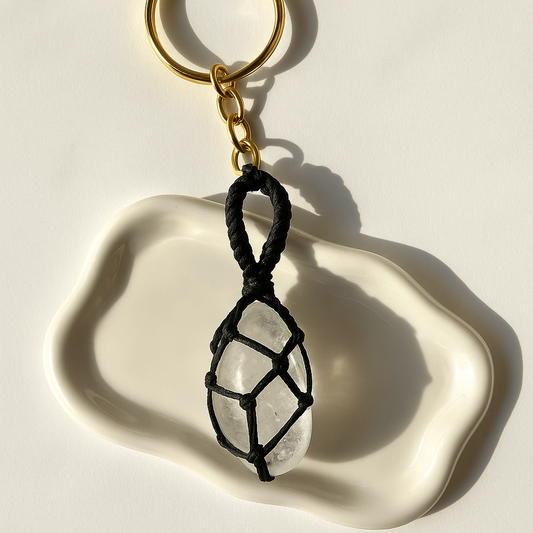 Clear Quartz Keychain