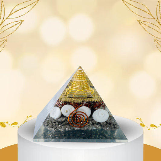 Pyrite Base Gomti Chakra Pyramid