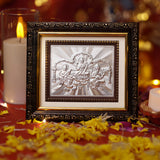 Silver Plated Lakshmi Ganesh & Saraswati Frame