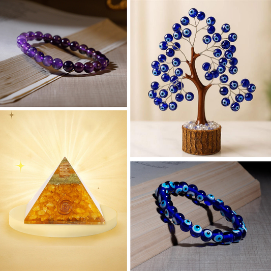 KS Student Kit (Evil Eye Tree, Evil Eye Bracelet, Citrine Pyramid, Amethyst Bracelet)