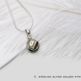 Silver Golden Pyrite Pendant