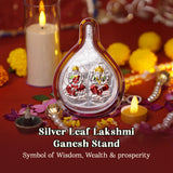 Silver Leaf Lakshmi Ganesh Stand