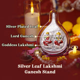 Silver Leaf Lakshmi Ganesh Stand