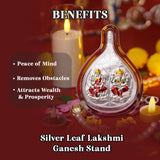 Silver Leaf Lakshmi Ganesh Stand