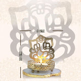 Ganesh Ji Reflection Candle Holder