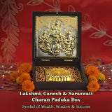 Lakshmi Ganesh Saraswati Charan Paduka Box
