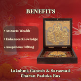 Lakshmi Ganesh Saraswati Charan Paduka Box