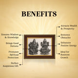 Laxmi Ganesh Pyrite Selenite frame