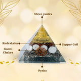 Pyrite Base Gomti Chakra Pyramid