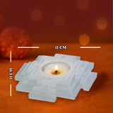 Selenite Resin Candle Holder