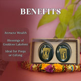 Green Jade Laxmi Charan Paduka Coin